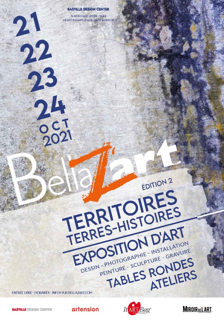Affiche d'exposition du Salon Bella Z'Art du 21 au 24 octobre 2021